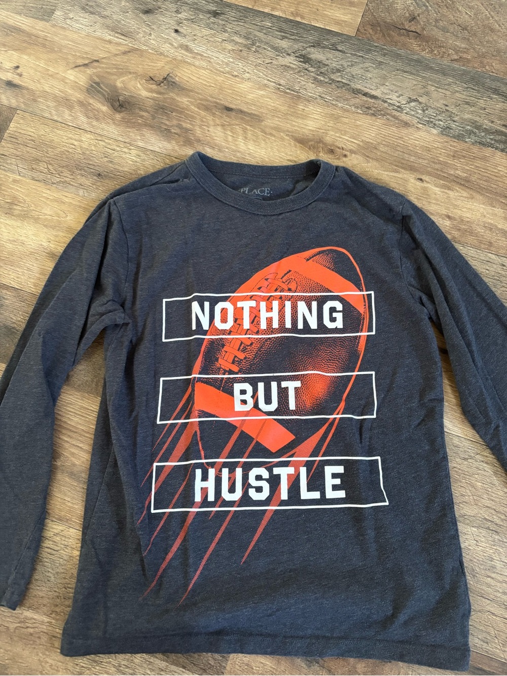 Place Charcoal & Orange 'Nothing But Hustle' Long-Sleeve Tee